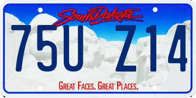 SD license plate 75UZ14
