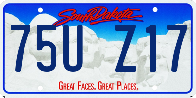 SD license plate 75UZ17