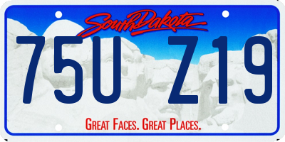 SD license plate 75UZ19