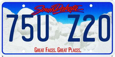 SD license plate 75UZ20