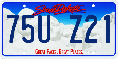 SD license plate 75UZ21