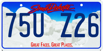 SD license plate 75UZ26