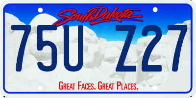 SD license plate 75UZ27