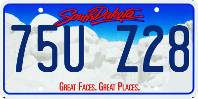 SD license plate 75UZ28
