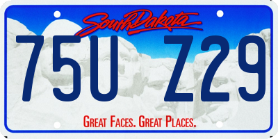 SD license plate 75UZ29