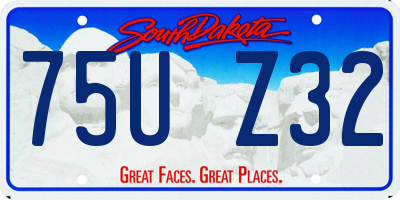 SD license plate 75UZ32