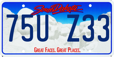 SD license plate 75UZ33
