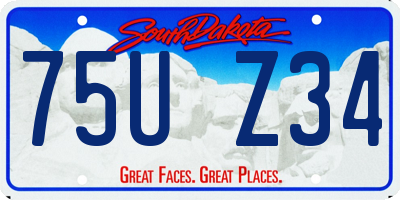 SD license plate 75UZ34