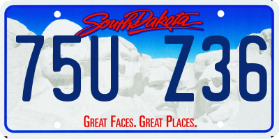 SD license plate 75UZ36