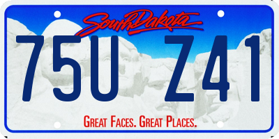 SD license plate 75UZ41