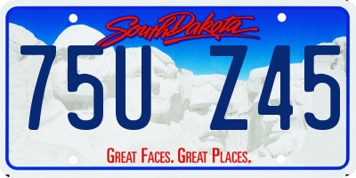 SD license plate 75UZ45
