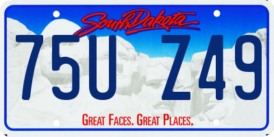 SD license plate 75UZ49
