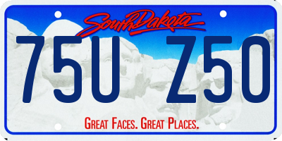 SD license plate 75UZ50