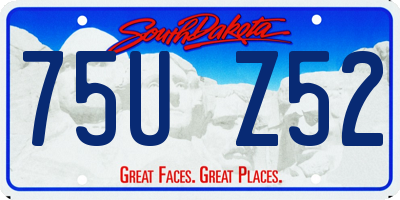 SD license plate 75UZ52