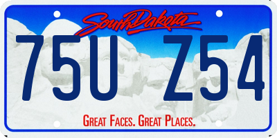 SD license plate 75UZ54