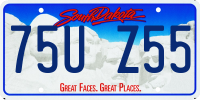 SD license plate 75UZ55