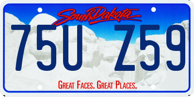 SD license plate 75UZ59