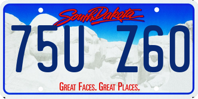 SD license plate 75UZ60