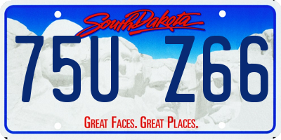 SD license plate 75UZ66