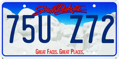 SD license plate 75UZ72