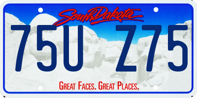 SD license plate 75UZ75