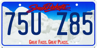 SD license plate 75UZ85