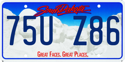 SD license plate 75UZ86