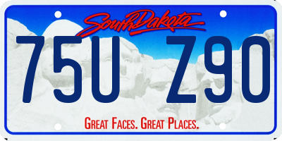 SD license plate 75UZ90