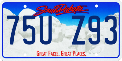 SD license plate 75UZ93