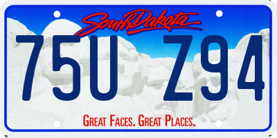 SD license plate 75UZ94