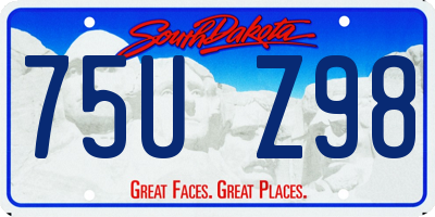 SD license plate 75UZ98