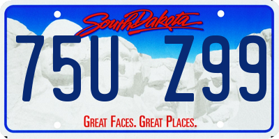 SD license plate 75UZ99