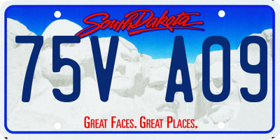 SD license plate 75VA09