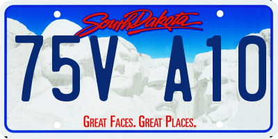 SD license plate 75VA10