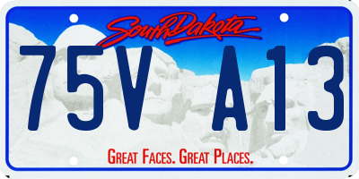 SD license plate 75VA13