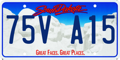 SD license plate 75VA15