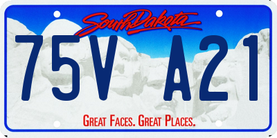 SD license plate 75VA21