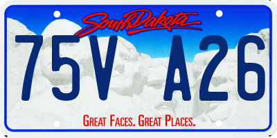 SD license plate 75VA26