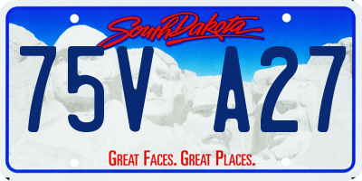 SD license plate 75VA27