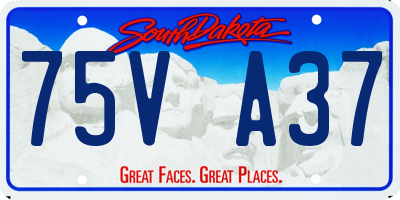 SD license plate 75VA37