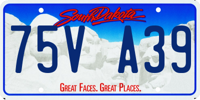 SD license plate 75VA39