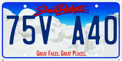 SD license plate 75VA40