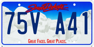 SD license plate 75VA41