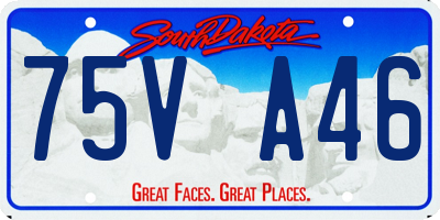 SD license plate 75VA46