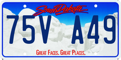 SD license plate 75VA49