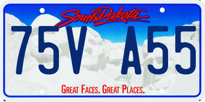SD license plate 75VA55
