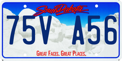 SD license plate 75VA56