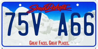 SD license plate 75VA66