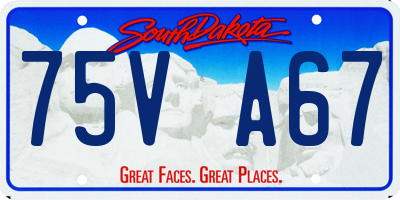 SD license plate 75VA67