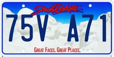 SD license plate 75VA71